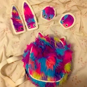 Dollskill Sugarbaby Rainbow Fluffy Backpack